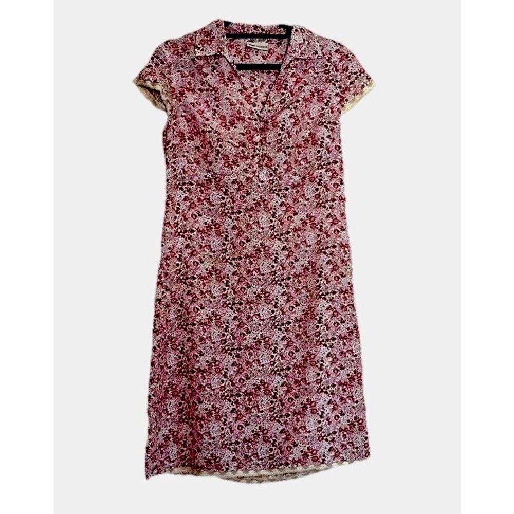 VTG Y2K 90s Dress Pink Small Dainty‎ Flowers Babydoll Festival Grunge Sundress